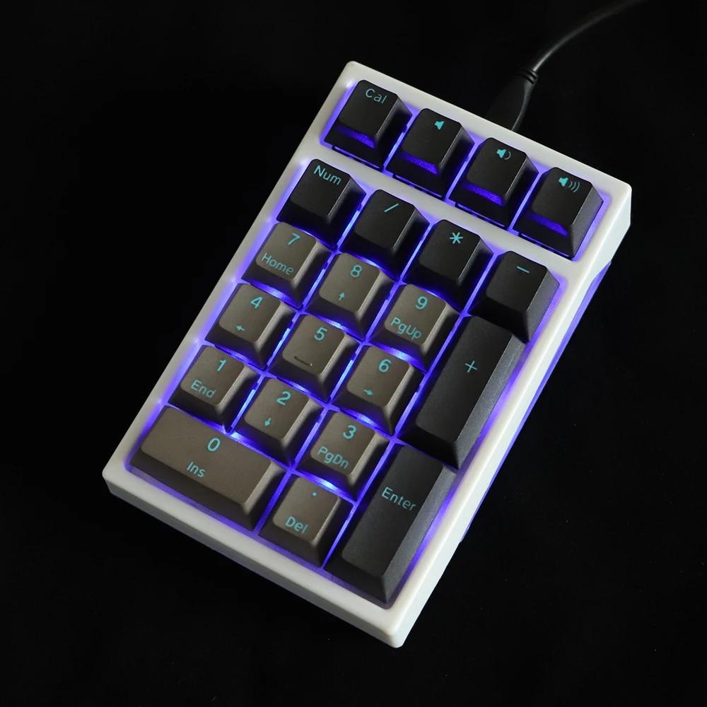 Keycap pbt Pudding с двумя выстрелами 21key нумпад мультимедиа ключ колпачки для ключей