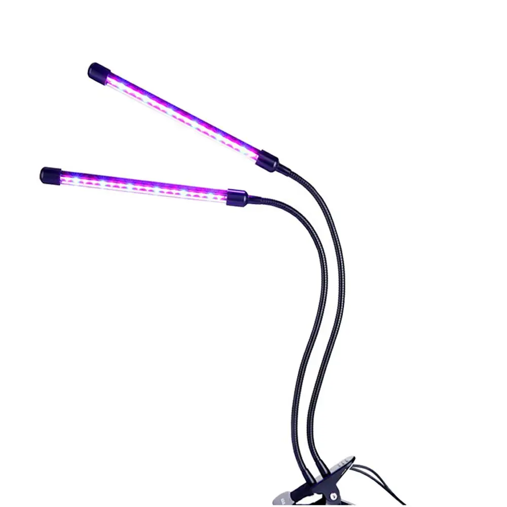 2 lights 18W 4 трубки светодиодный светильник для выращивания полный спектр Фито лампа 18 Вт 27 Вт 36 Вт клип-на USB лампа для выращивания растений комнатных саженцев цветов овощей - Испускаемый цвет: 2 lights 18W