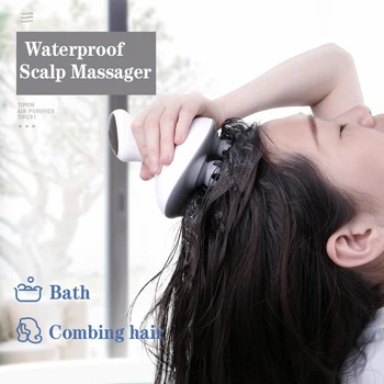 

3D upgrade Head Massager waterproof Smart Electric Scalp Massager Deep Tissue vibration Massage Prevent hair loss Hair care tool