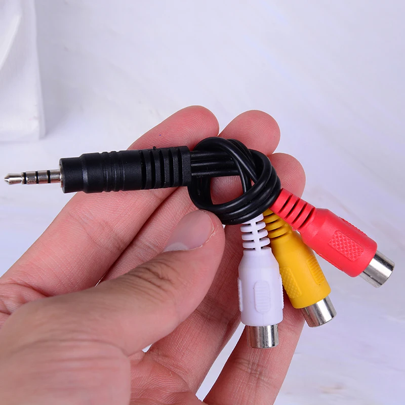 

Male To 3rca Female Audio Video AV Adapter Cable / 3.5mm Jack Plug To 3 RCA Plugs Male To Male