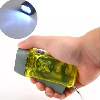

3 LED Dynamo Wind Up Flashlight Torch Light Hand Press Crank Multicolor New emergency kit Mini Industrial Home Light