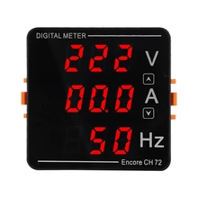 AC Digital Ammeter Voltmeter Frequency meter Digital Display Current Voltage Hz CP-72 CH-72 AC0-999A 50-500V 10-99.9Hz