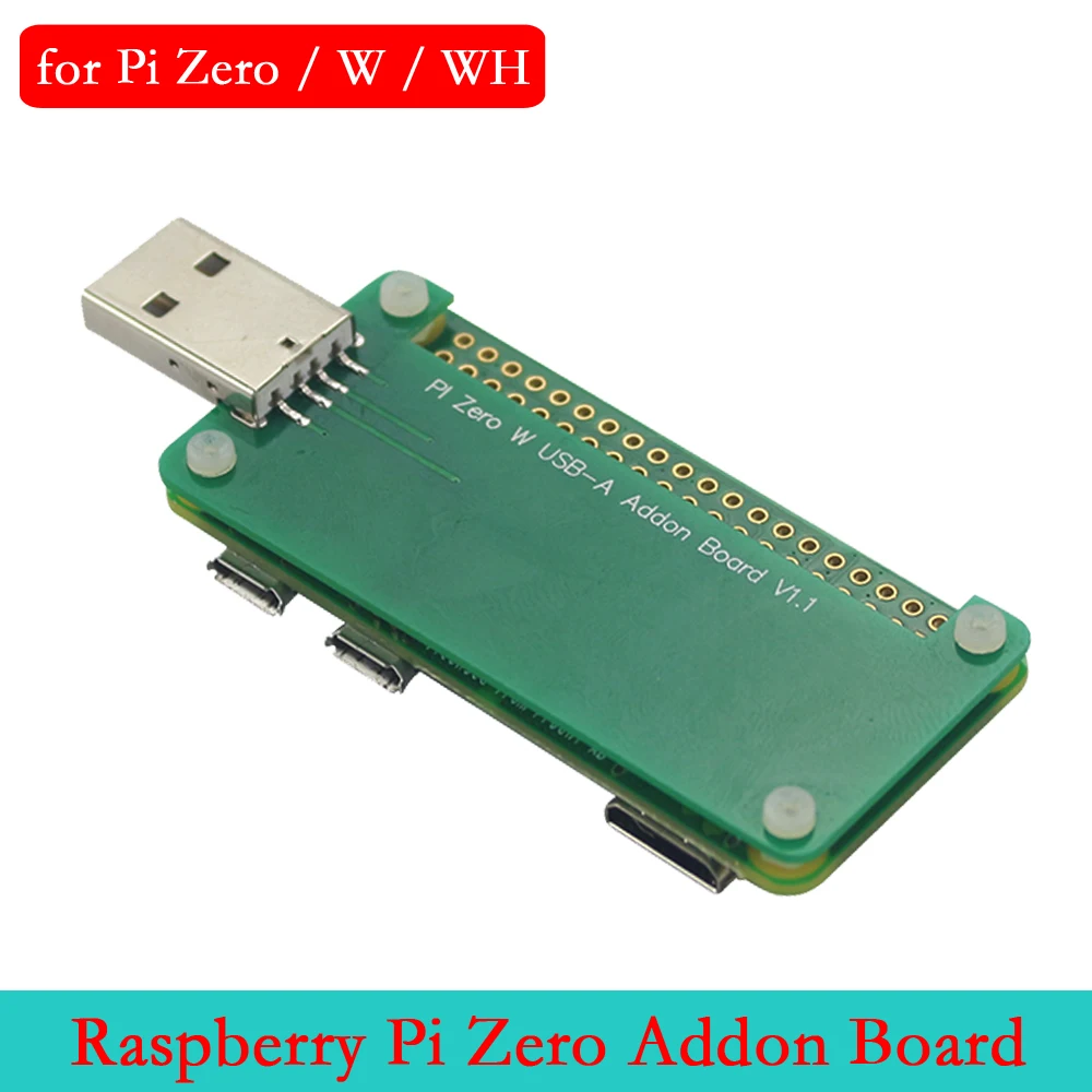 

Raspberry Pi Zero USB-A Addon Board V1.1 Pi0 Badusb Connector for Raspberry Pi Zero V1.3 for Zero W for Zero WH