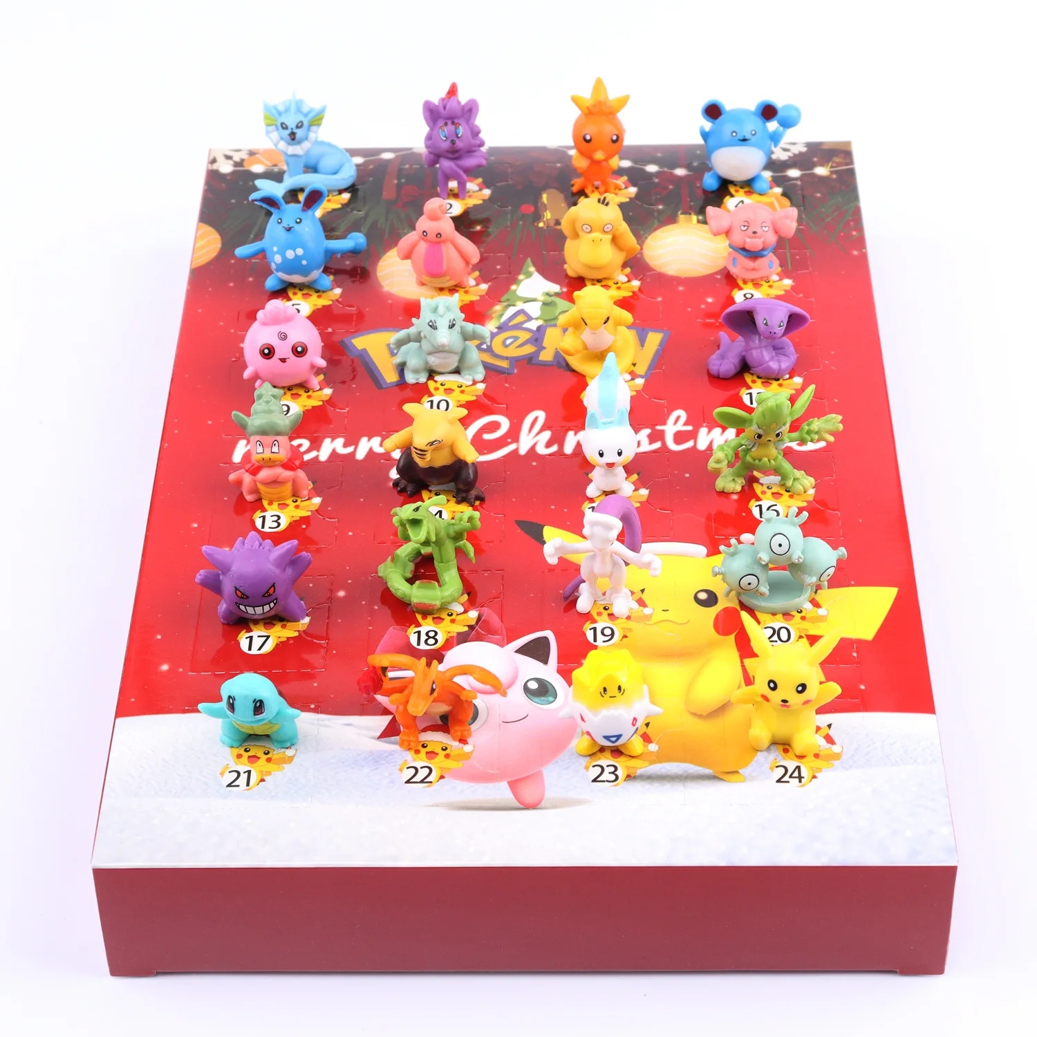 New 24pcs Pokemon Go Pikachu Hand-made Ornaments Christmas Advent Calendar  Blind Box Children Christmas Toy Gift - Action Figures - AliExpress