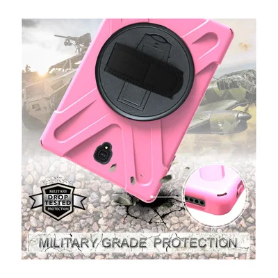 Strap Pink ПК силиконовый плечевой ремень противоударный чехол для Samsung Galaxy Tab S4 10,5 дюймов SM-T830 T835 T837 чехол для планшета Funda+ пленка+ стилус - Цвет: Strap Pink