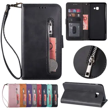 

A750 Wallet Case on for Samsung A5 2017 A520 Luxury PU Leather Flip book phone case For Samsung Galaxy A7 2018 Zip Cover Coque