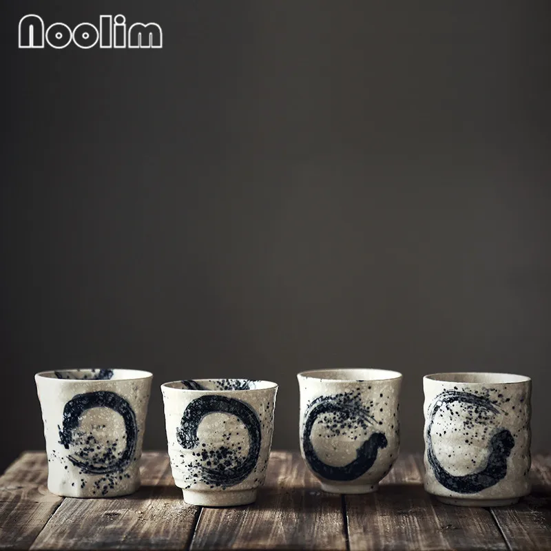 Японский стиль чашка для воды, кофе керамическая Керамическая ручная роспись винтажная кунг-фу чашка кухонная посуда аксессуары