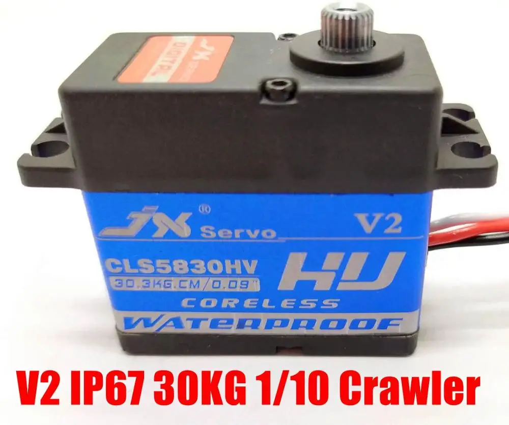 

CLS5830HV V2 JX 30KG IP67 coreless 0.09 sec servo Full waterproof 8.4V for 1/10 RedCat HPI Baja 5B SS 1/8 RC car buggy Crawler