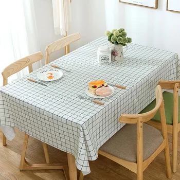 

Plaid Tablecloth PVC Waterproof Table Cover Rectangle Desk Cloth For Table Manteles Wipe Covers Table Carpet Tablecloths Picnic