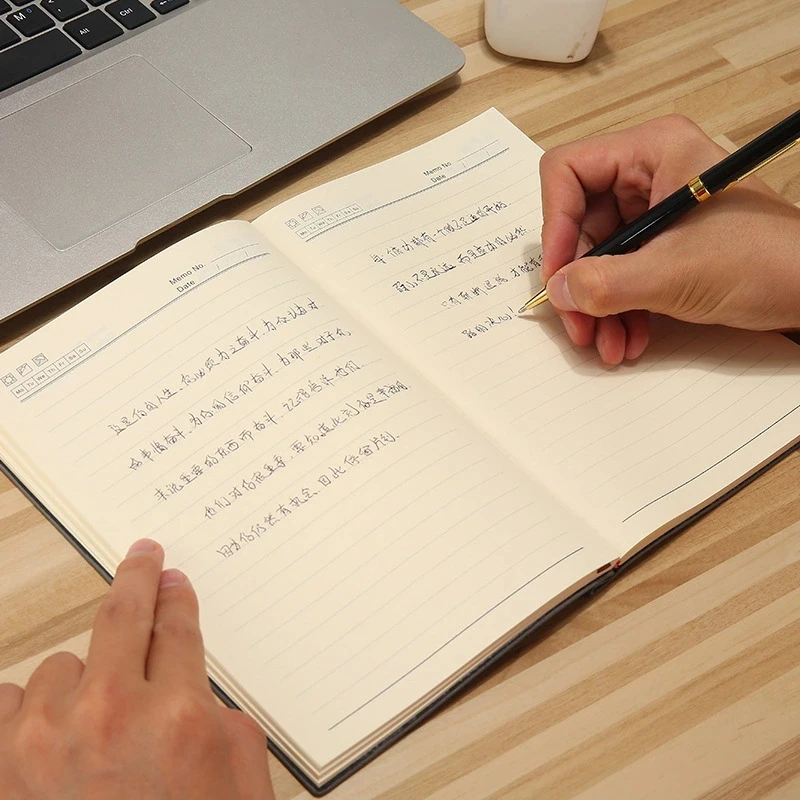 Caderno de Couro Bloco de Notas Planejador de Negócios Livro de Notas para Escritório Artigos de Papelaria Caderno Diário Escola Suprimentos Presentes 2 Material escolar e de escritório