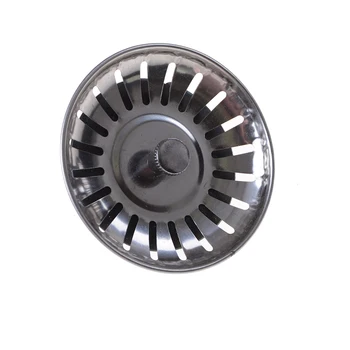 

High Quality 1 x Stainless Steel Kitchen sink Strainer Stopper Waste Plug Sink Filter filtre lavabo bathroom hair catcher