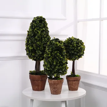 

Simulation Pot Plant Home Bonsai Decoration Office Desk Home Decorative Flowers Artificial faux Plant greenery jungle party