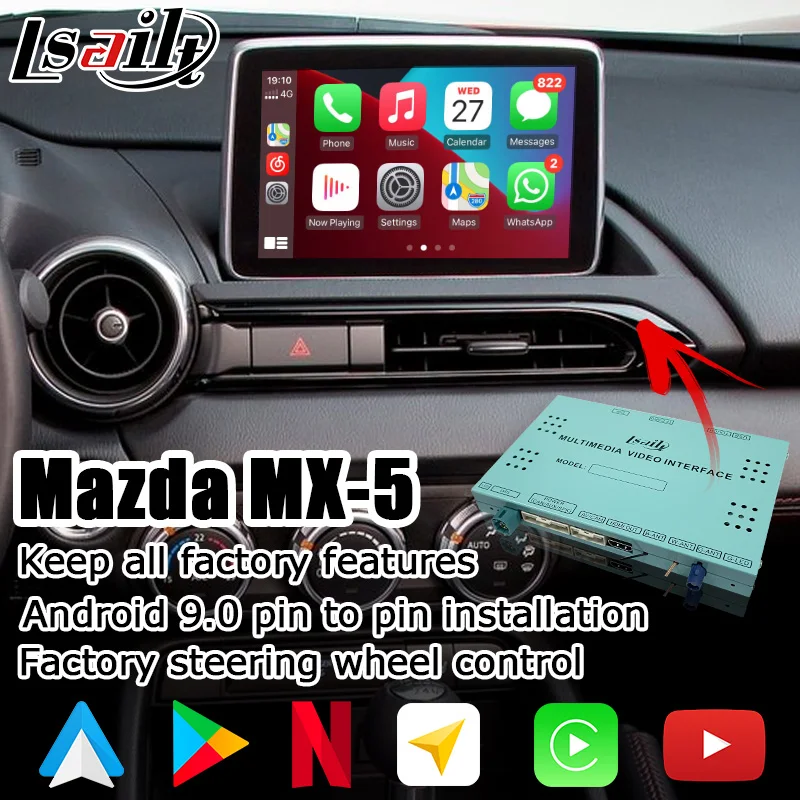 Android / Carplay Interface Box For New Mazda Mx5 Fiat 124 Spider With