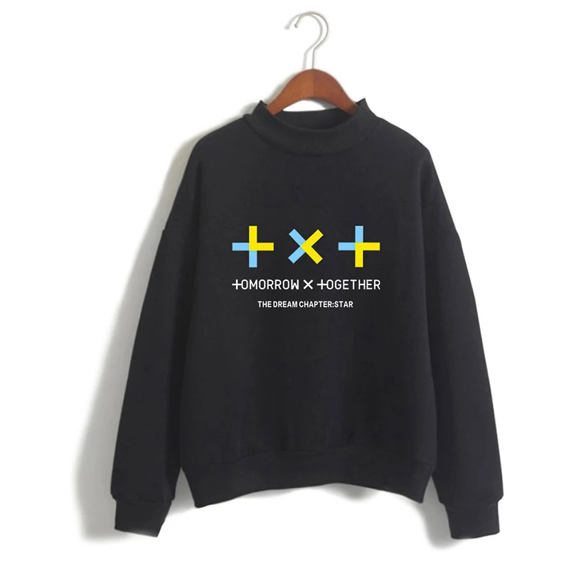 KPOP TXT Tomorrow X Together теплый для шеи воротник высокий воротник свитер Прямая поставка