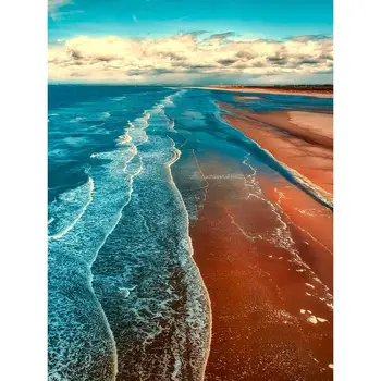 

Diamond Mosaic DIY Round Drill 5D Set Rhinestone Dream Beach Cross Stitch Home Decoration Art Kit Gifts