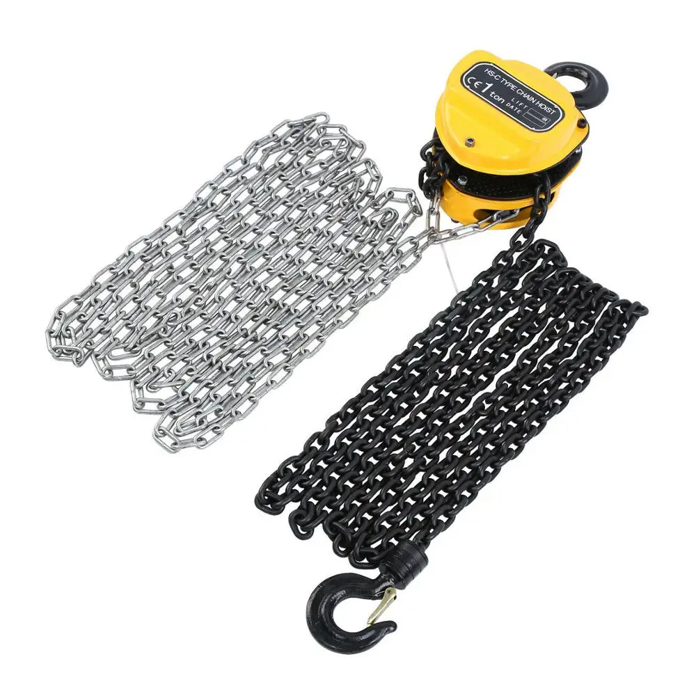 

Professional Hand Chain Hoist 1000 kg 4.2m Pulley Hoist Cable 1T Yellow