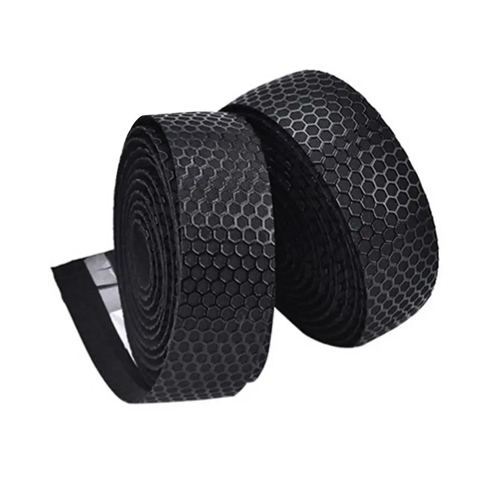Mountain Road Bike Handlebar Tape Honeycomb Design Anti-Slip Silica Gel Shock Absorption Cycling Bar Tape Bicycle Accessories