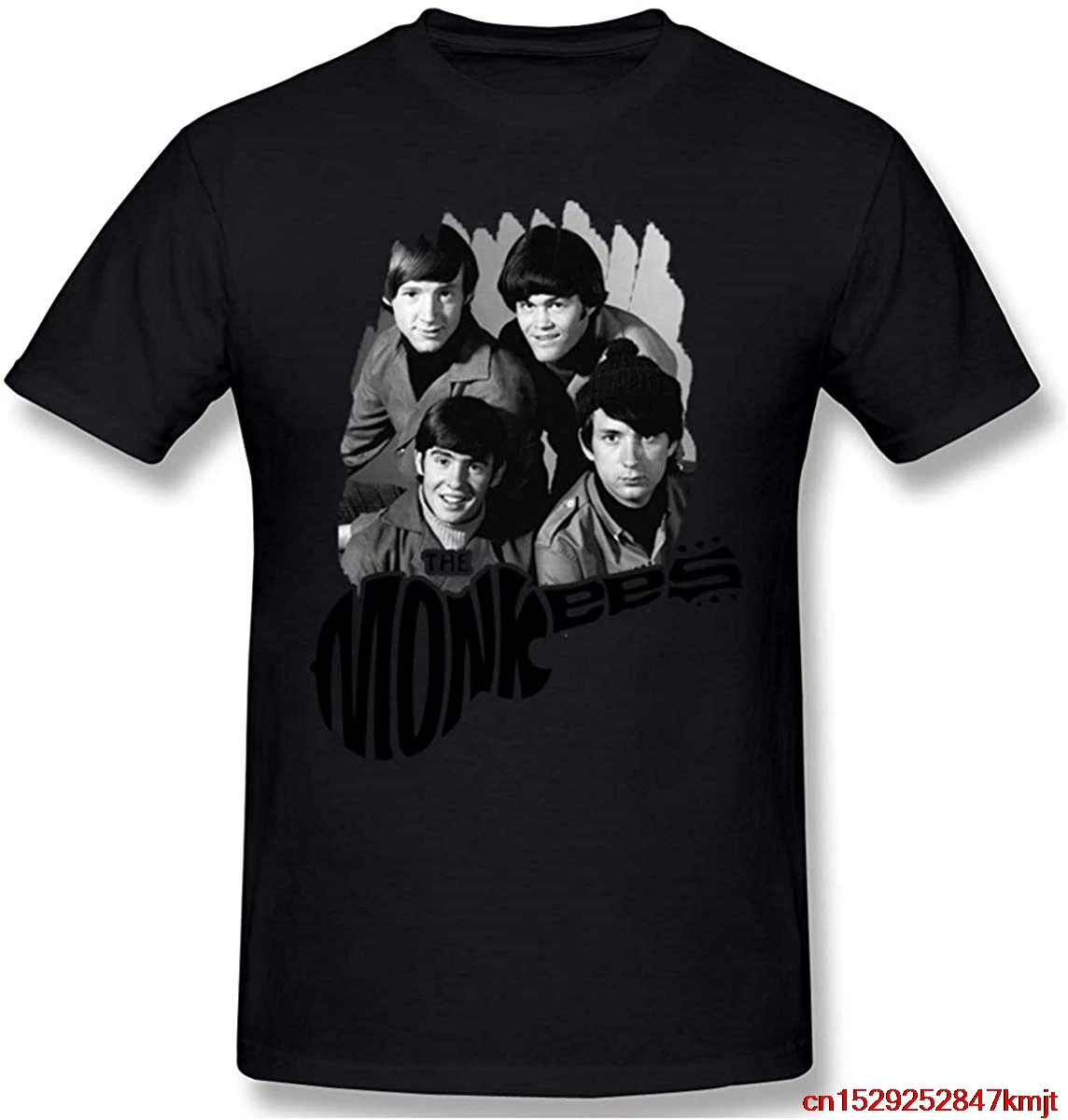 FGHFG The Monkees Men's Short Sleevee T-Shirts Unisex Graphics Tees Black men women t shirt | Мужская одежда