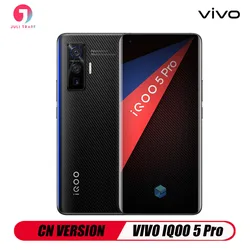 VIVO IQOO 5 PRO 5G Snapdragon 86 5G 120 Гц Быстрая зарядка 120 Вт сканер отпечатков пальцев Android 10 CN версия 50MP Тройная камера Google Play