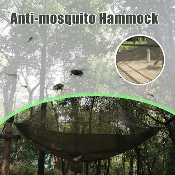 

1-2 Person Portable Outdoor Hammock Camping Hanging Sleeping Bed with Mosquito Net Garden Swing Relaxing Parachute Hammock