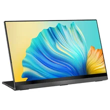 Uperfect 4k tela sensível ao toque portátil, sensor de gravidade automático girar 15.6 usb slimais fino 10 pontos uhd 3840x2160 duplo usb