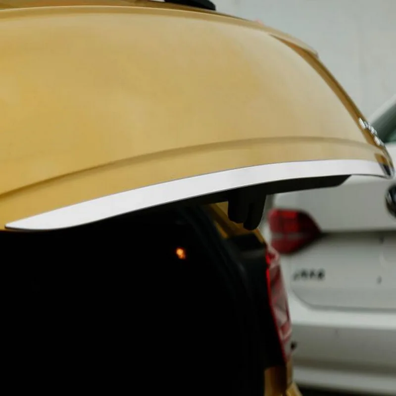 Tonlinker внешняя накладка багажника Накладка наклейка для Volkswagen POLO автомобильный Стайлинг 1 шт. наклейка из нержавеющей стали - Цвет: silver