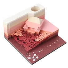 

Omoshiroi Block 3D Notes Kiyomizu Temple 3D Memo Pads 155Sheets Notepad Cubes Stationery Wedding Valentines Day Gift DIY House