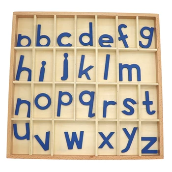 

Wooden Early Childhood Training Box A to Z 26 Letters Learning Wooden Children Educational Toys