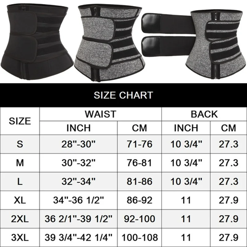 Women Shapewear Slim Belt Zipper Plus Size Latex Waist Trainer Corset Underbust Body Fajas Sweat Wa
