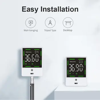 

Wall Mounted Forehead Infrared Thermometer Digital Contactless LCD Automatic Induction Body Temperature Measurement