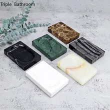 1pc Europäischen Luxus Marmor Seife Dish Tragbare Reise Bad Zubehör Lagerung Werkzeuge Seife Platte Tablett Lagerung Display Stand
