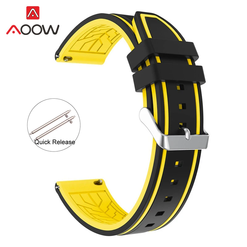 Premium Waterproof Soft Silicone Sport Watchband - Durable Replacement Strap