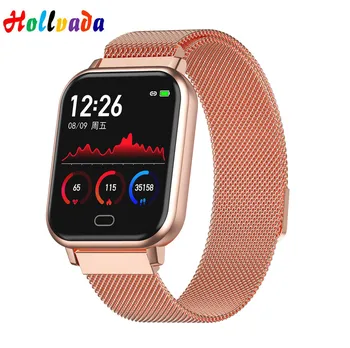 

Smart Watch Men Women Heart Rate Monitor Bracelet Sleep Blood Pressure Fitness Tracker Waterproof Color Sport Square Watch