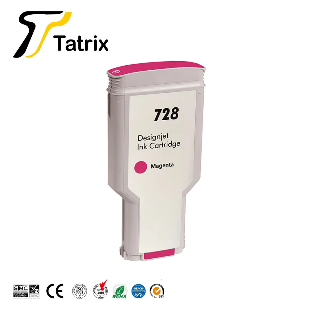 Tatrix 728 ink cartridge Premium Color Compatible Printer Inkjet hp 728 Ink Cartridge for HP DesignJet T730 T830 Printer 