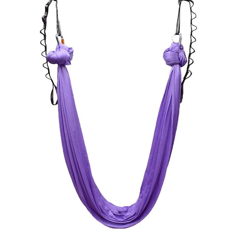 Lavender purple 5*2,8 м Yaga качели дома Йога-гамак эластичный пояс антигравитационная воздушная Йога Студия гамак A - Цвет: Lavender purple