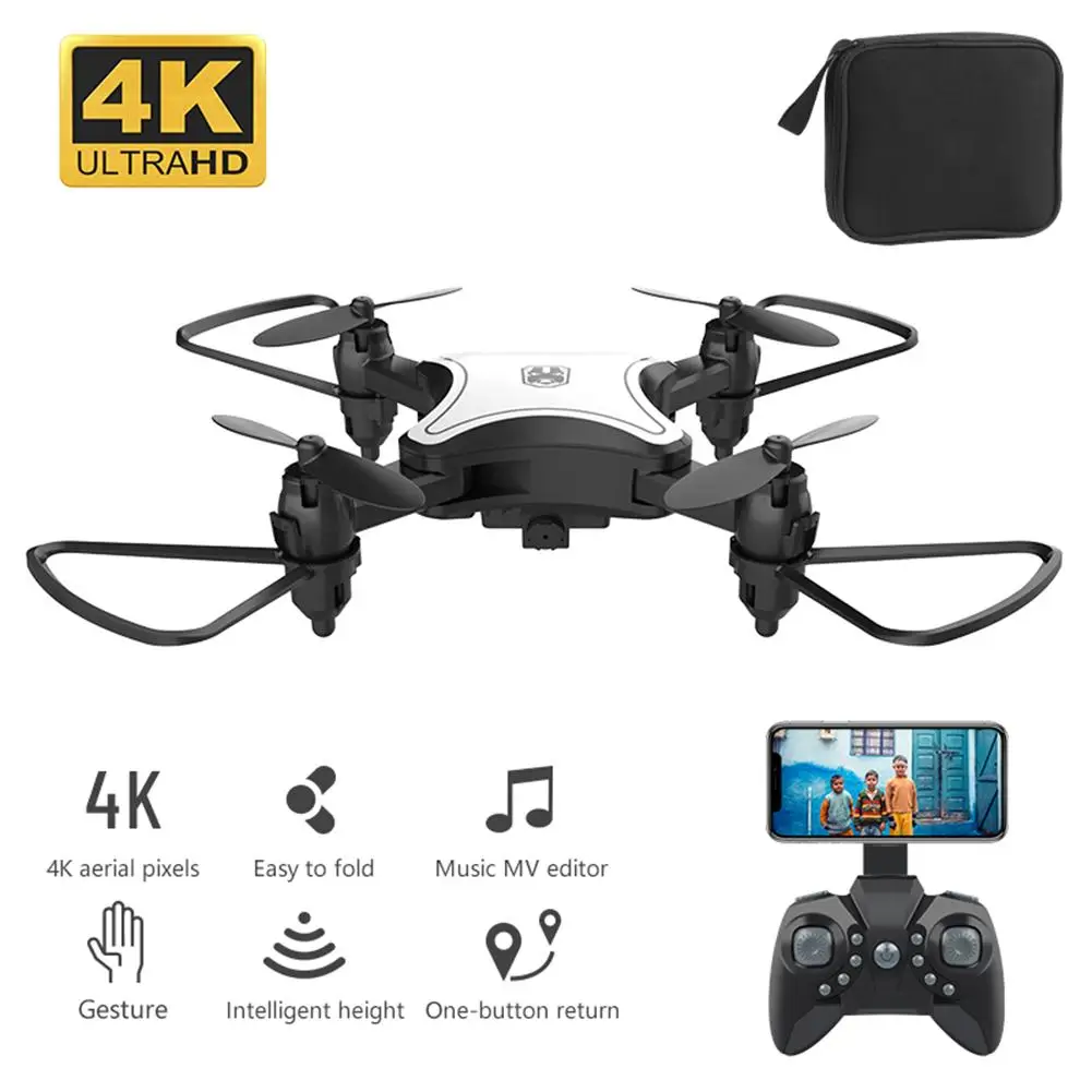 Mini Drone 4K 720P HD Camera WiFi Fpv Air Pressure Altitude Hold Foldable Quadcopter RC Drone Toy PK SG907 SG901 SG106 E61 HS210