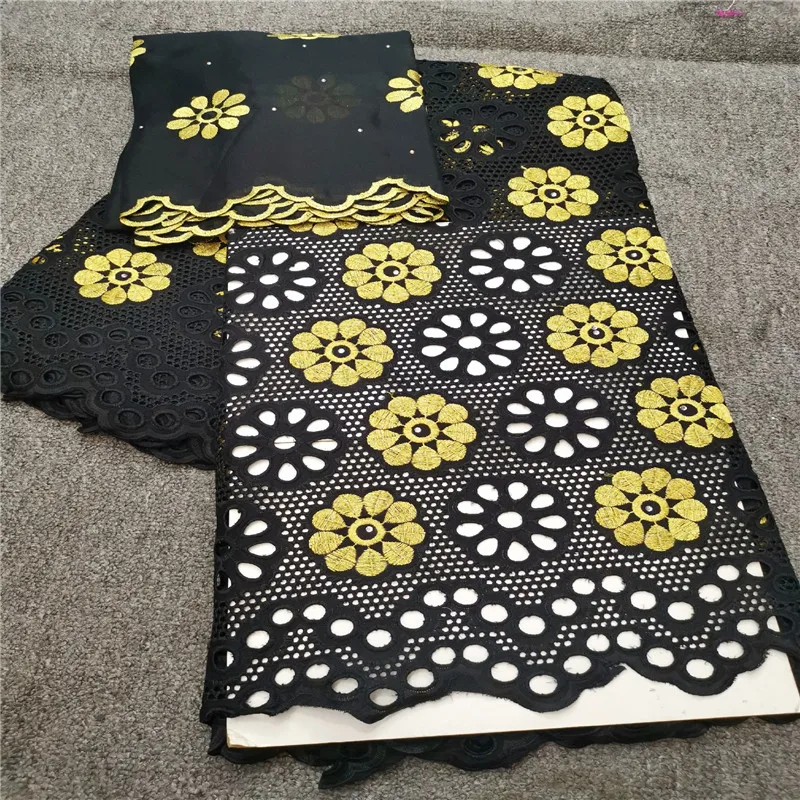 

Swiss lace fabric 2019 heavy beaded embroidery African lace fabrics 100% cotton Swiss voile lace in Switzerland With stones HL09