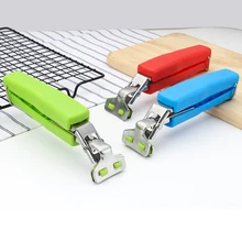 

Bowl Spoon Utensil Holder Dish Clamp Pot Pan Gripper Clip Hot Dish Plate Bowl Clip Tongs Silicone Handle Kitchen Tool Organizer