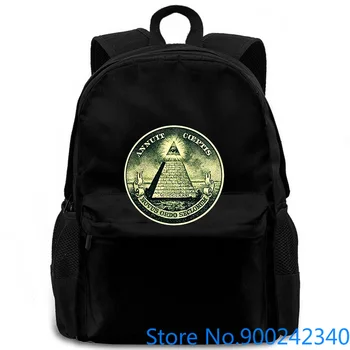 

Designer Illuminati All Seeing Eye Pyramid Dollar Freemason God T-Shirs women men backpack laptop travel school adult
