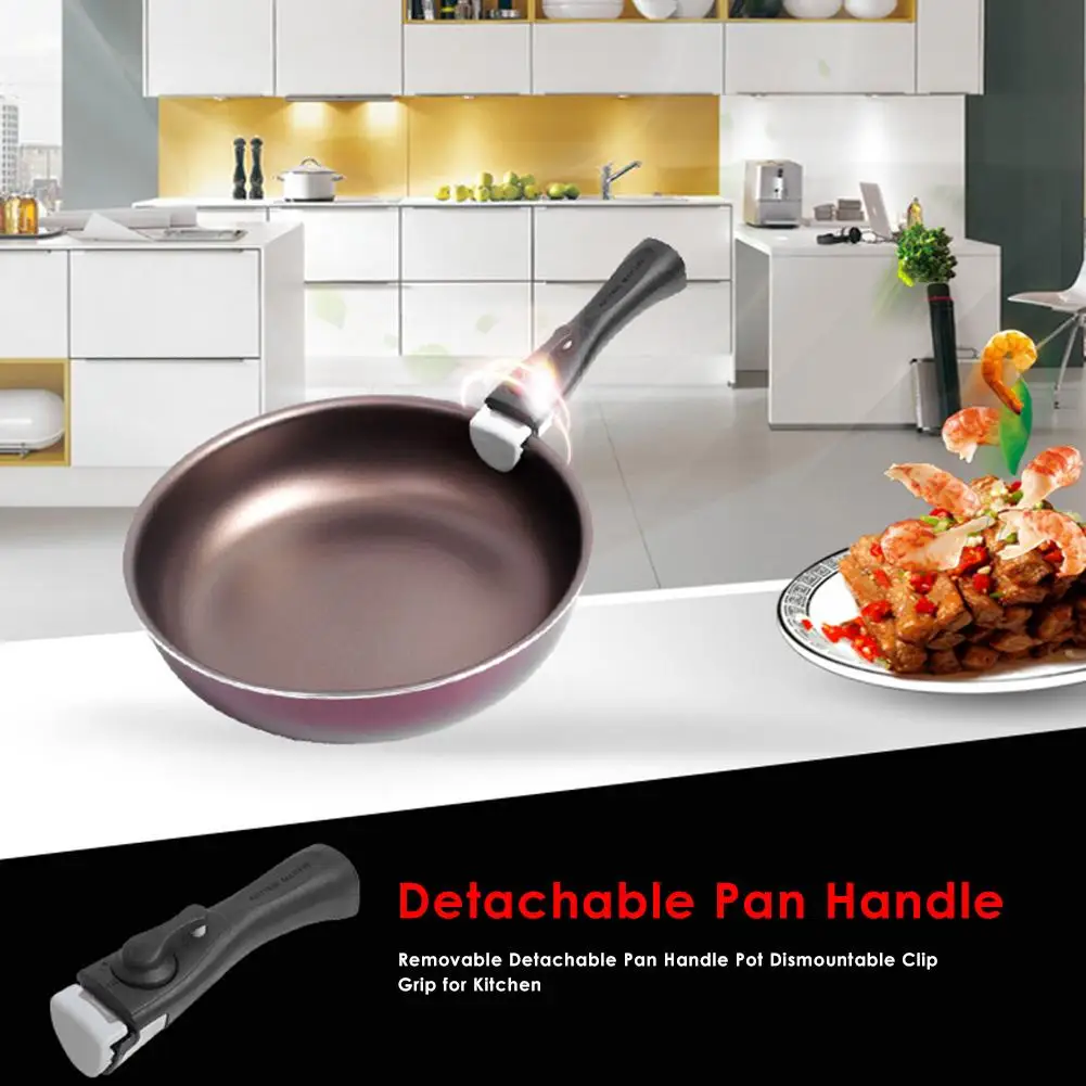 

Removable Detachable Pan Handle Pot Dismountable Clip Grip Handle for Kitchen Pan Clamp