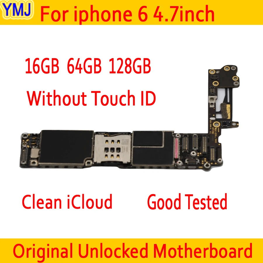 100% Original unlocked for iphone 6 Motherboard