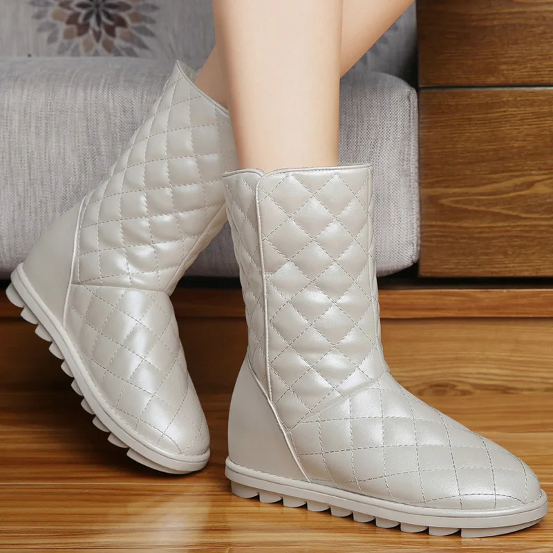 

Snow Boots Tube Flat WOMEN'S Shoes 2019 Autumn Versatile Elevator Short Boots Spring And Autumn Online Celebrity Winter Martin B