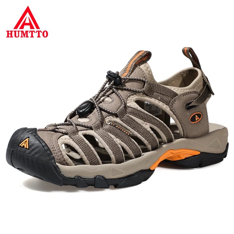HUMTTO Summer Beach Sandals for Men's Outdoor Water Mens 2021 Breathable Men Sandals Hiking Camping Fishing Climbing Aqua Shoes