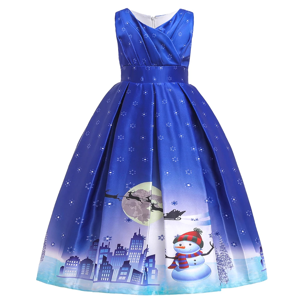 Рождественское платье для маленьких девочек; вечерние платья принцессы Санта-Клауса для маленьких детей; одежда для детей; Новогодняя одежда; большие размеры