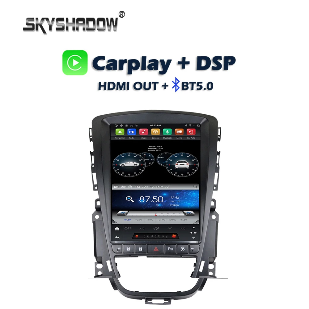 Carplay Tesla PX6 DSP Android 9 0 4G + 64G Автомобильный DVD Плеер GPS радио Wi-Fi Bluetooth для Opel Vauxhall Holden Astra