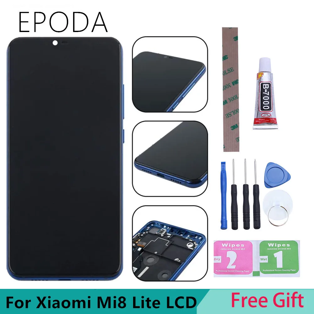 ЖК дисплей и рамка для Xiaomi Mi 8 Lite/ 8X с дигитайзером сенсорного экрана в сборе 10