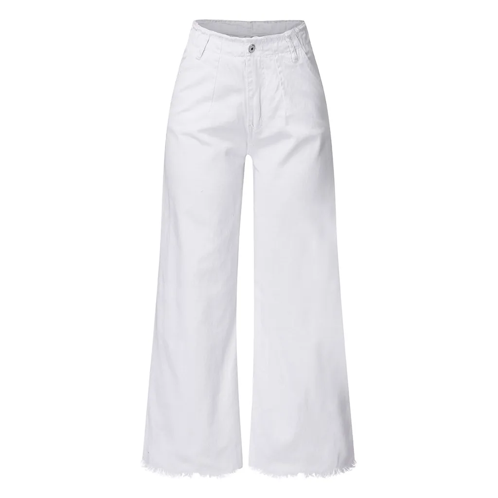 Jaycosin New Fashion Ladies Casual Wild Loose Leg High Waist Jeans Elastic Stretch Thin Female Soft Plus Size Leggins Jeans 10#4