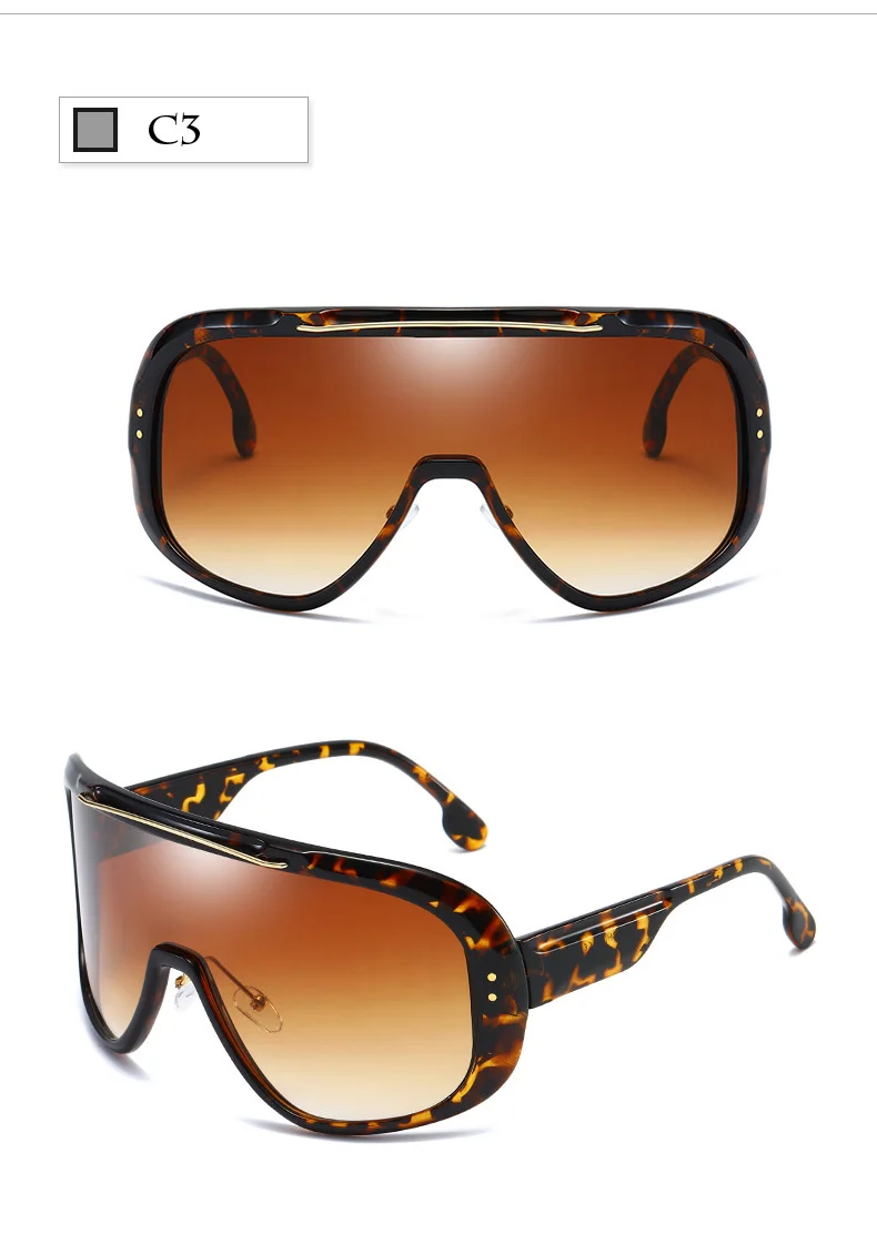 Негабаритная металлическая цепочка для очков Женская цельная рамка металлические женские солнцезащитные очки тени от попадания песка