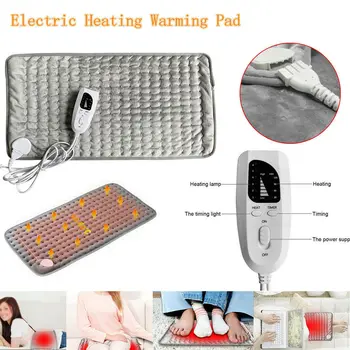 

120W 75x40cm 6 Level Microplush Electric Heating Pad Mat Abdomen Waist Back Pain Relief Winter Warmer 110~240V EU/US/UK/AU Plug