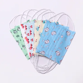 

10Pcs Children Disposable Mouth Face Mask Cartoon Dustproof Non-Woven Fabric Protective Mask Anti-fog Dust Kawaii